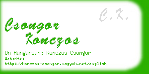 csongor konczos business card